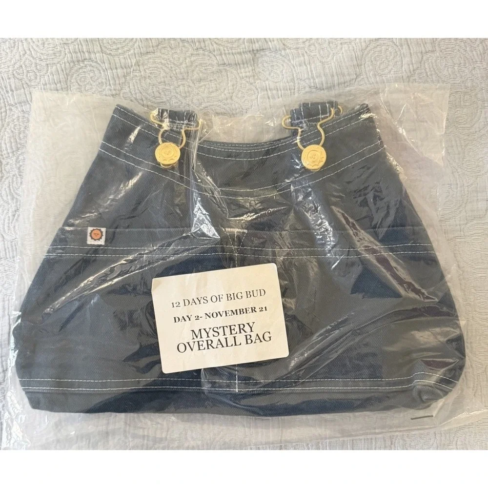 Big Bud Press Overall Handbag Denim Navy Blue Shoulder Bag